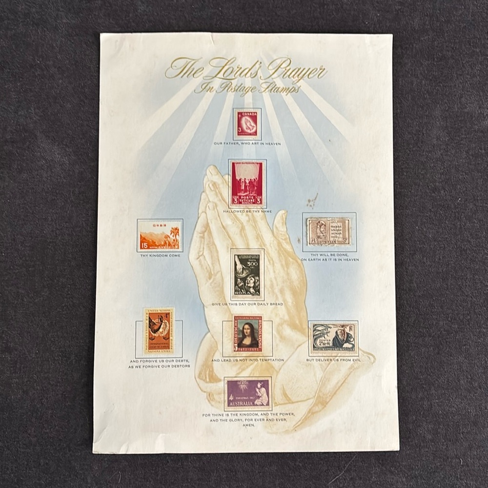 THE LORD'S PRAYER, IN POSTAGE STAMPS